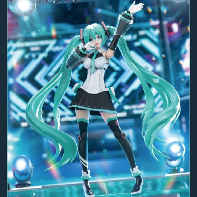 

Anime Hatsune Miku Sing To The Future Action Figure With Led Stage Model Color Changing Light Desktop Decor Collectible Toy Gift
