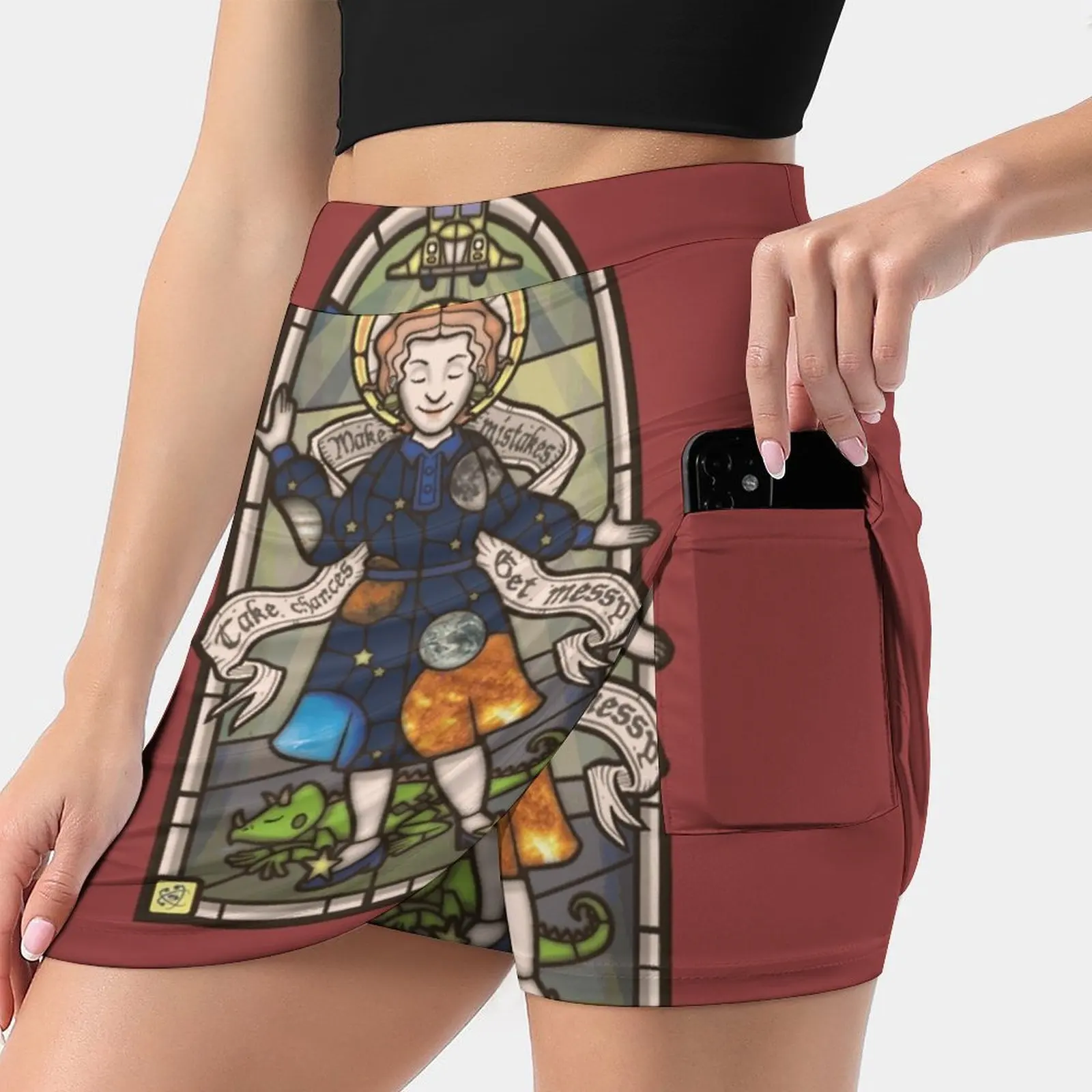 Our Lady Of Women Tennis Skirts Golf Badminton Pantskirt Sports Phone Pocket Skort Magic School Bus Liz Frizzle Msb Miss