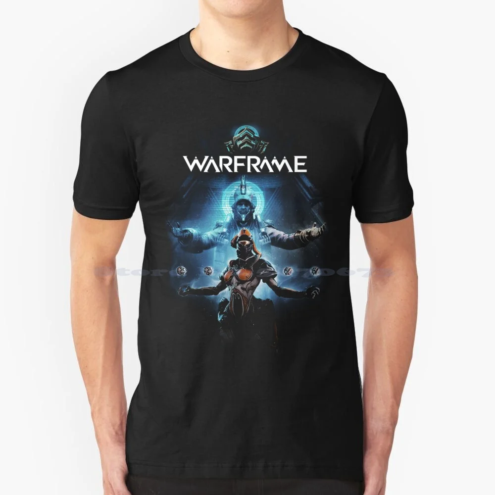 Warframe T Shirt 100% Cotton Tee Warframe Heart Of Deimos Dark Sector Play Free Tenno Lunaro Empyrean Lotus Sentient Lua The