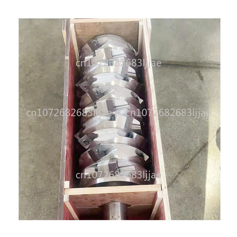 Double shaft single motor scrap metal used coconut shredder chipper blade