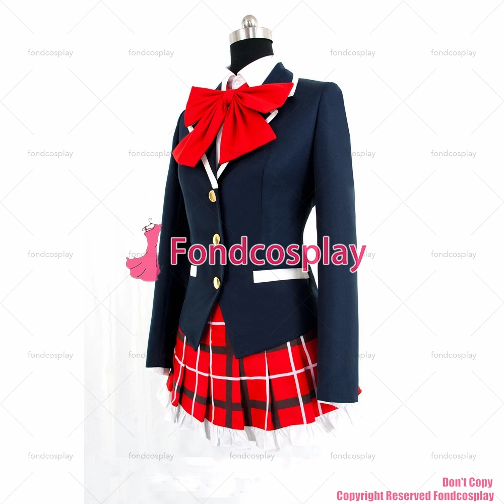 Chuunibyou Demo Koi Ga Shitai Rikka Takanashi Navy cotton jacket skirt School Uniform cosplay Costume Custom-made[G879]