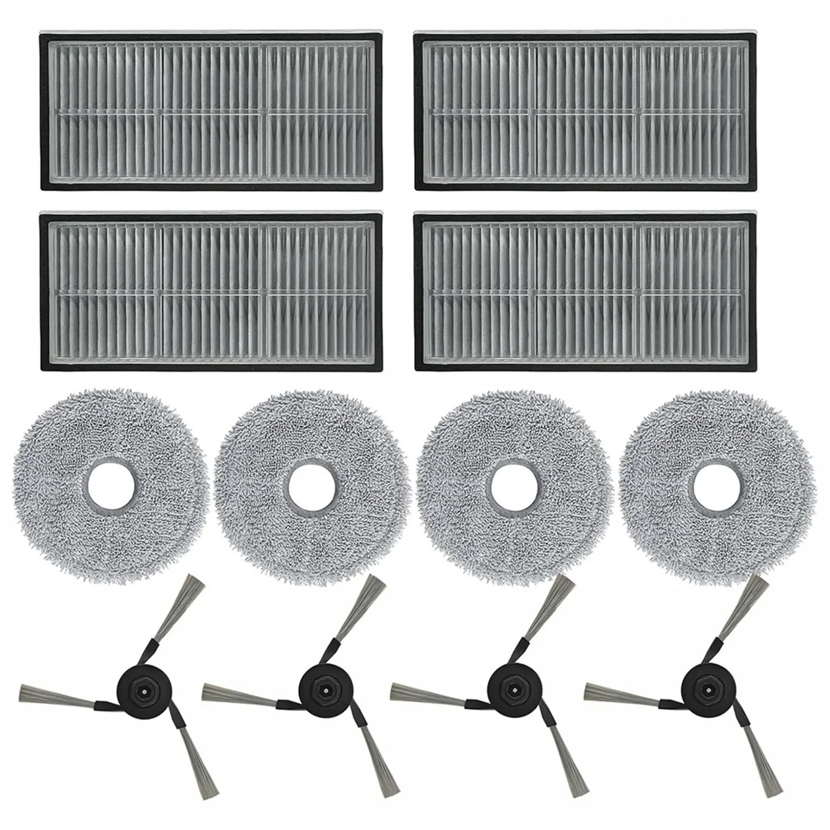 

For X40/X40 Pro/X40 Ultra Robot Vacuum Cleaner Side Brushes Hepa Filters Mop Pads Replacement Accessories Kits