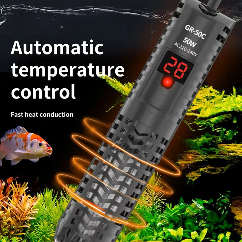

SUNSUN Aquarium Submersible Heater 50W/100W/200W/300W/500W Adjustable Temperature Thermostat Heater Rod Fish Tank Accessories
