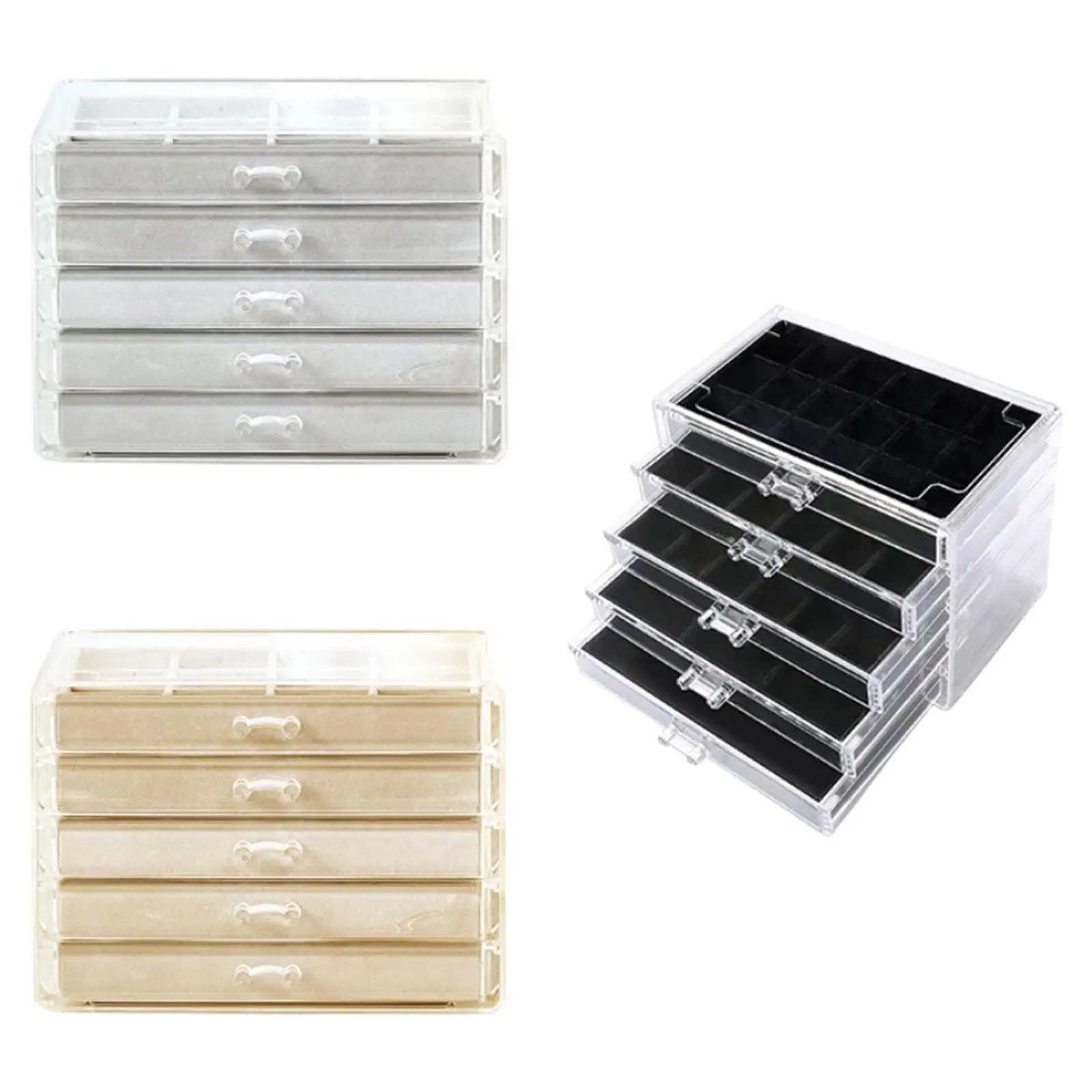 صندوق مجوهرات للنساء منظم تخزين أكريليك لقلادة سوار الخواتم #2