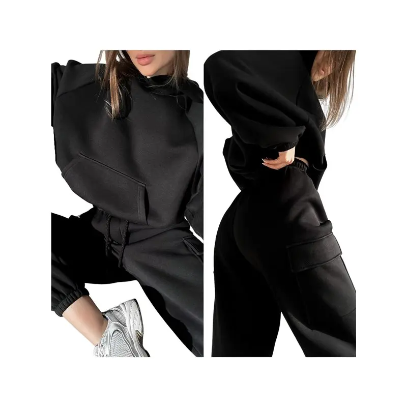womens-2-piece-lounge-hoodies-and-cargo-pants-sets-fall-fashion-clothes-airport-travel-pants-tracksuits-black-xl