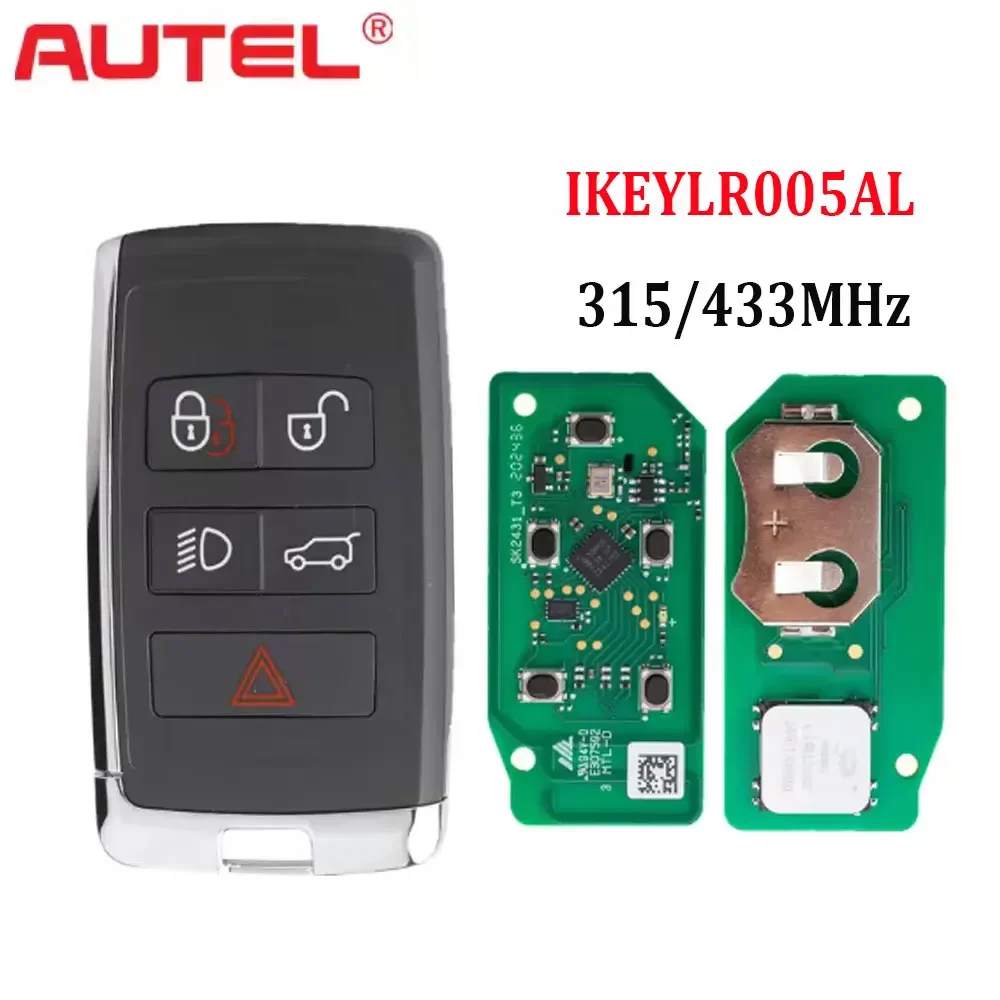 Autel IKEYLR005AL Universal Samrt Key for Land Rover Car Remote Key 315/433 MHz 5 Buttons for KM100/IM508S/IM608 Programmer