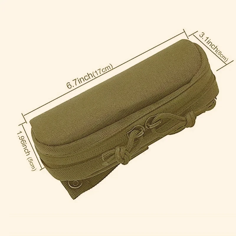 Outdoor Tactical Nylon Hard Case Glasses Box With Molle System Protection Box Accessory Pack Sunglasses Bag view 3