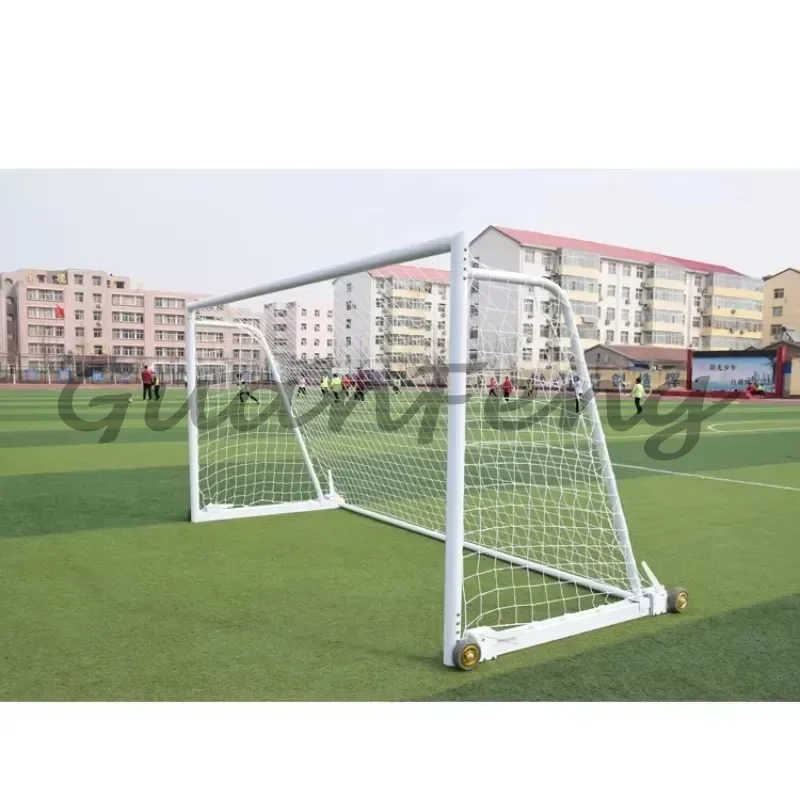 Standard 7-a-Side Soccer Goal with Slip Resistant Structure, Heavy Duty Football Net for Outdoor Games & Training