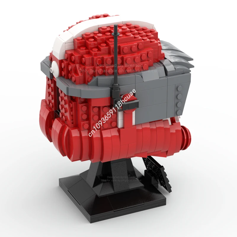 754 pçs estrela batalha comandante raposa (coleção de capacete) famoso filme modelo moc blocos de construção empilhamento tijolos brinquedos criativos presente do miúdo