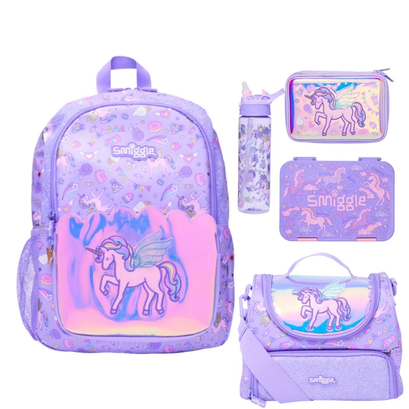 

New Genuine Australia Smiggle Children Study Stationery Student School Bag Lunch Bag Anime Backpack Student Backpack Set Gift
