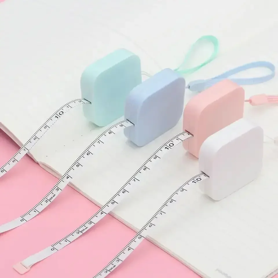 Ruban à mesurer en plastique Portable de 1.5m/60 pouces, ruban à mesurer rétractable pour la perte de poids, mesure médicale du corps, mesure des bijoux