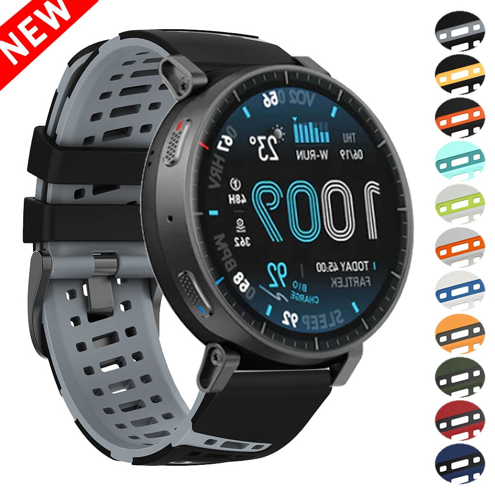 22mm Silikon-Soft-Armband für Huami AMAZFIT Active Max 48mm Sportarmbänder BALANCE 2 BIP6 5 GTR 3 Pro Zepp Z Ersatz-Armband