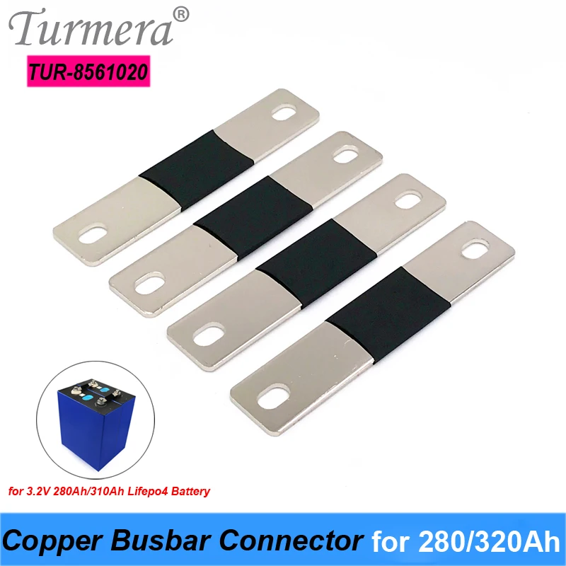 

Turmera Busbar Lifepo4 Battery Copper Connecter for 12V 280Ah 310Ah 320Ah Lifepo4 Battery Cell Use in 12.8V Solar System 4Pieces