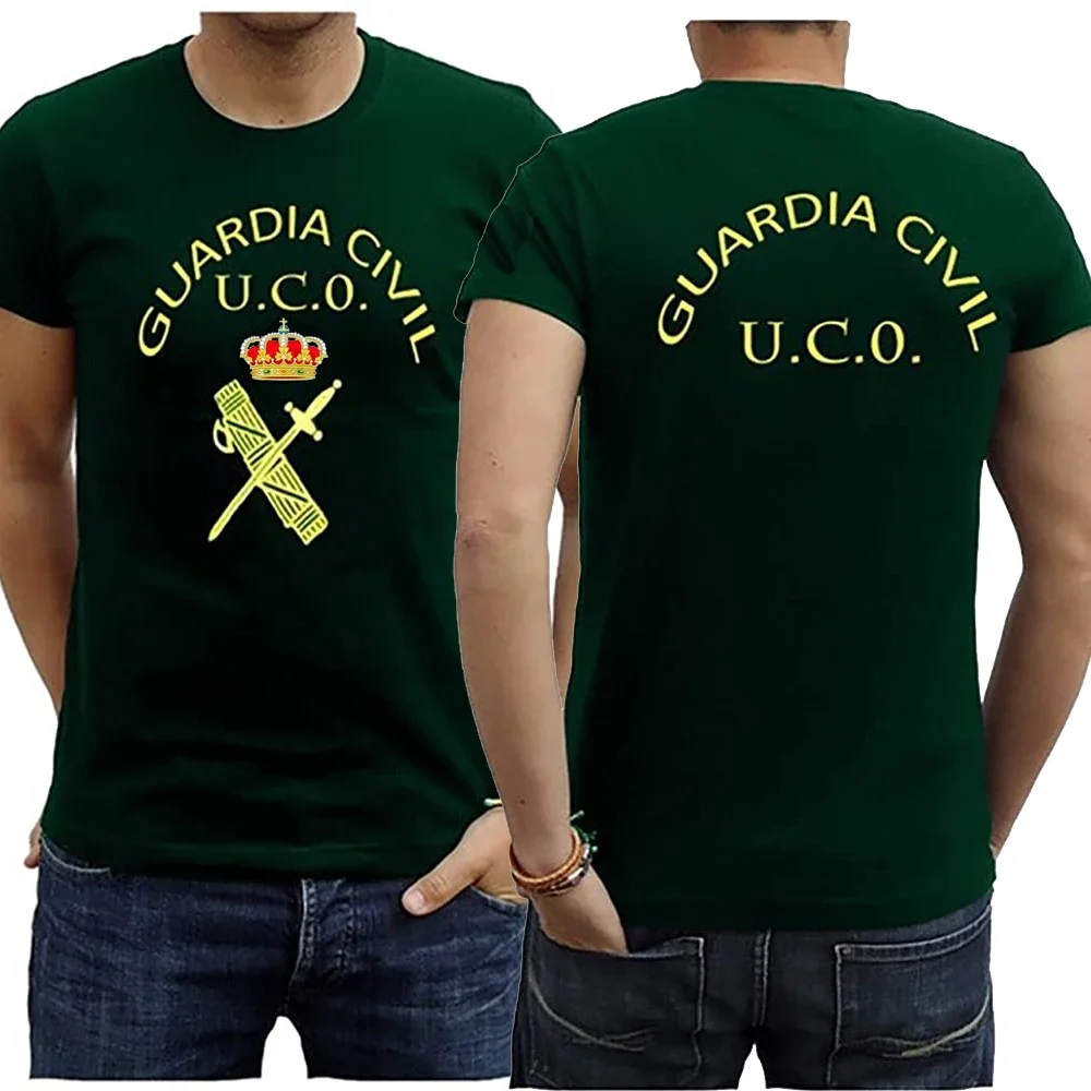 

U.C.O Spanish Guard Civil T-Shirt 100% Cotton O-Neck Short Sleeve Summer Casual Mens T-shirt Size S-3XL