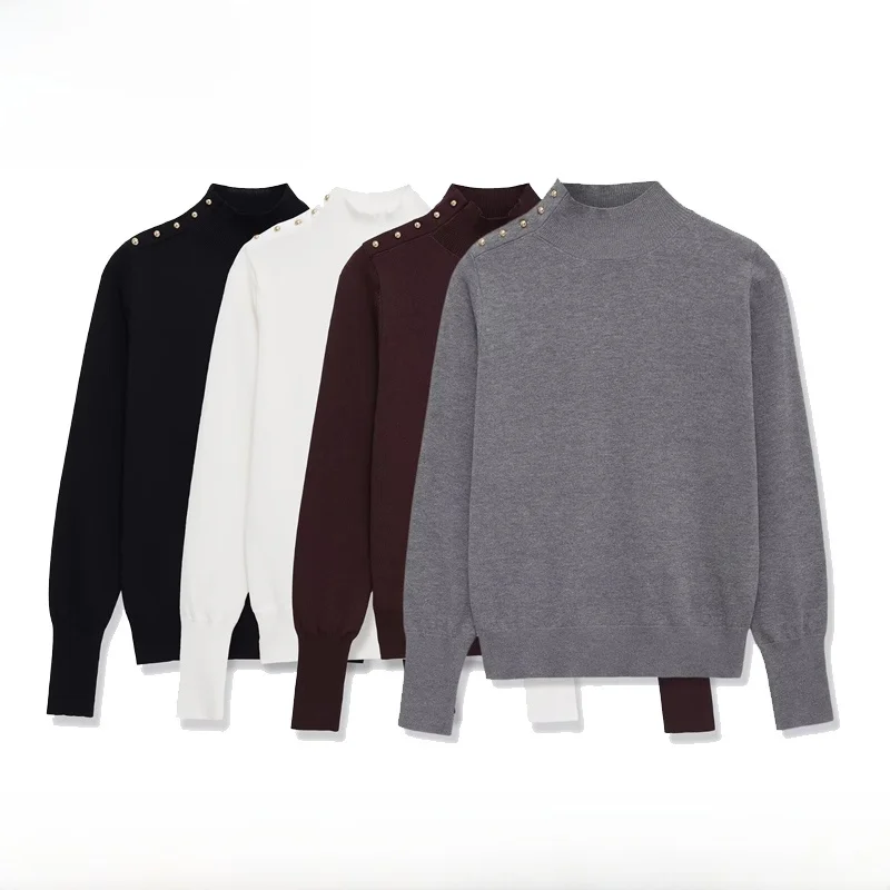 

EVEA Faionable, модный вязаный свитер с длинными рукавами, украшенный пуговицами, из полиэфирного волокна, женский, осенне-зимний, новинка 88543