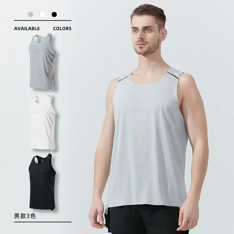 

Summer vest for men, seamless fit, quick drying, breathable, lightweight punching, fitness clothes, sports training, physical