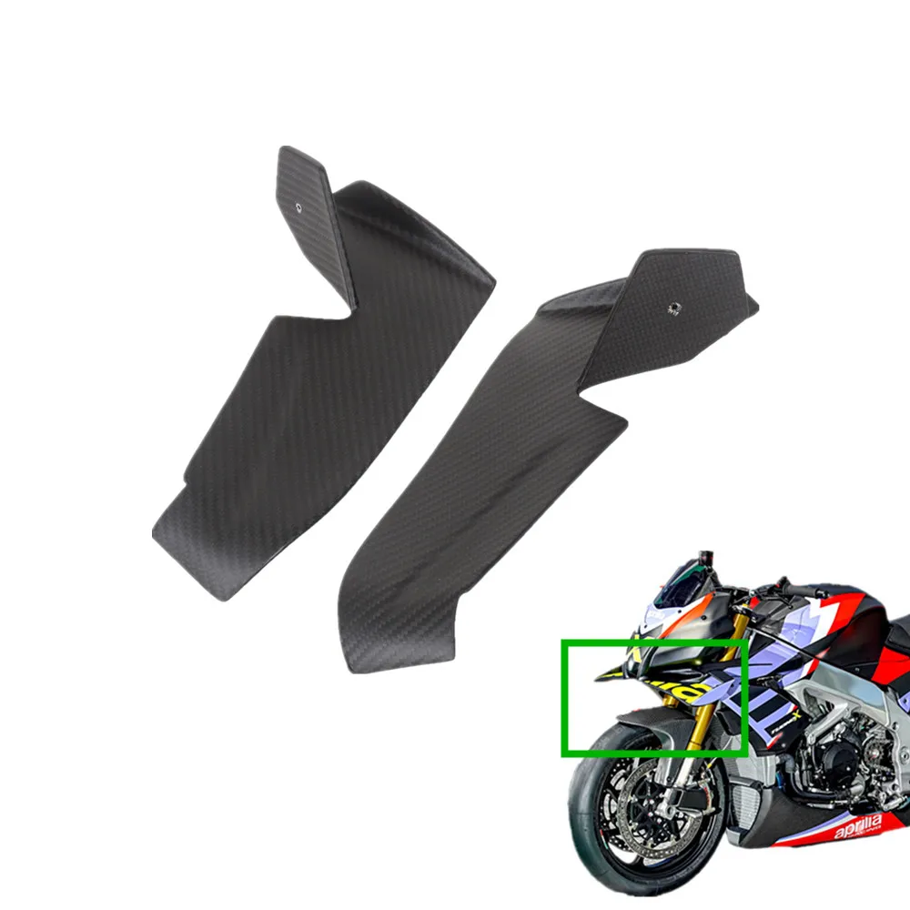 MOTO4U Carbon Fiber Winglet Wind Air Deflector Spoiler Motorcycle Parts Matt Accessories Protection For Aprilia RS660 RS 660