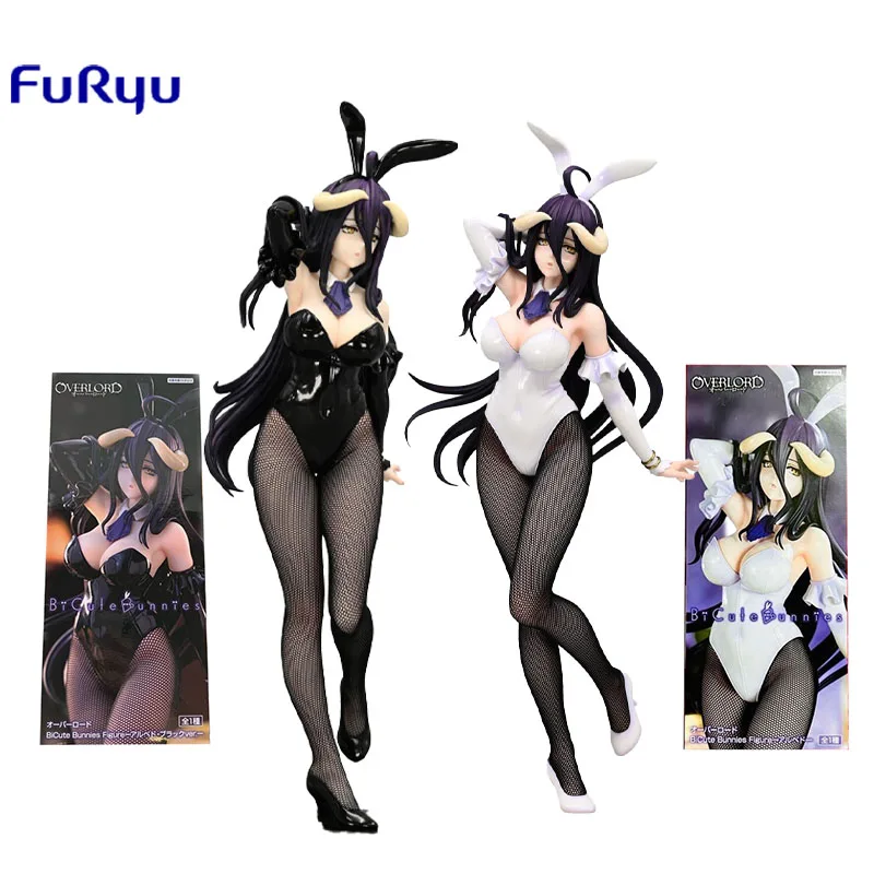 

In Stock Furyu Overlord Bicute Bunnies Abedo Black & White Bunny Girl 30Cm Pvc Anime Figures Collection Model Toy