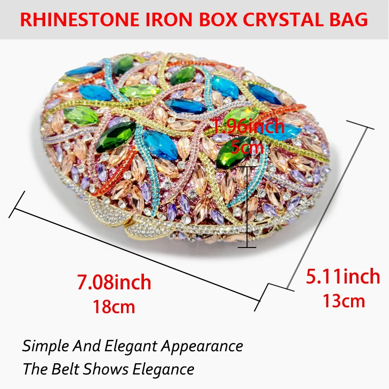 Luxury Diamond Dinner Bag Christmas Gift Rhinestone Lady Evening Bag Wedding Party Crystal Glass Handbag Diamond-studded Wallet