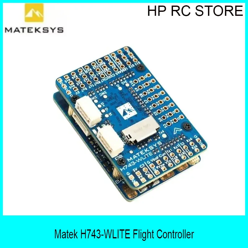 

Полетный контроллер MATEK System H743-WLITE H743-Wing со встроенным OSD, 2-6S LiPo, Lite ArduPilot INAV для радиоуправляемых FPV дронов (замена F765-WSE)