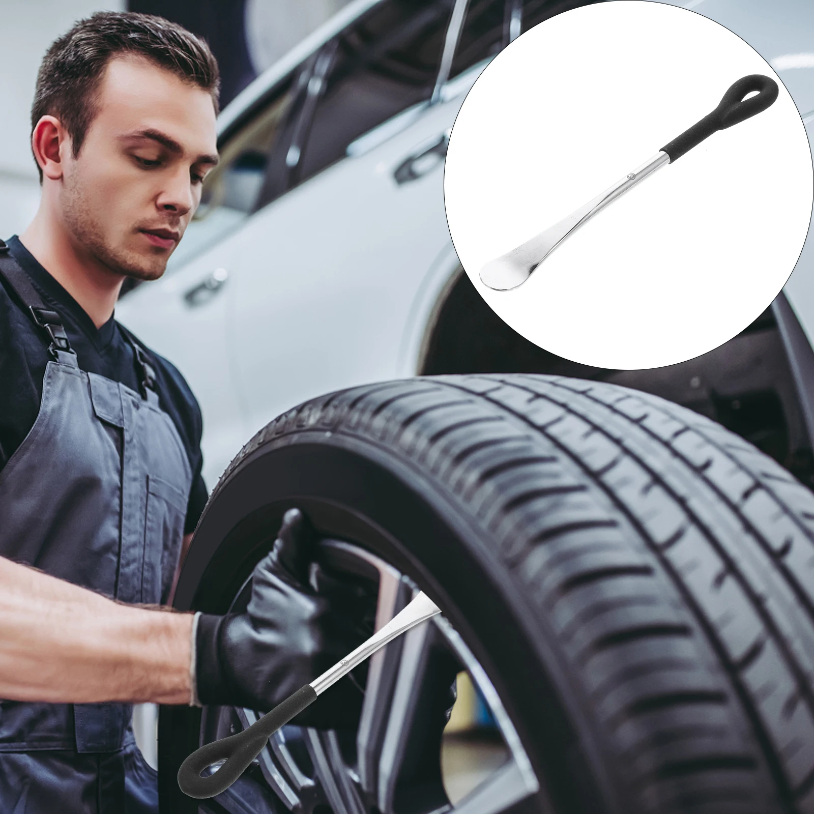 

Carbon Steel Levers Heavy Duty Tool for Motorcycle Tire Changing Non Scratch Repair Levers Dirt Bike Tire Crowbar Spoon End