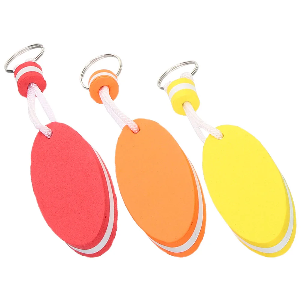 

3pcs Floating Oval Eva Foam Boat Key Float High Visibility Waterproof For Water Surfing Fishing Marine Buoyant Pendant Outdoor
