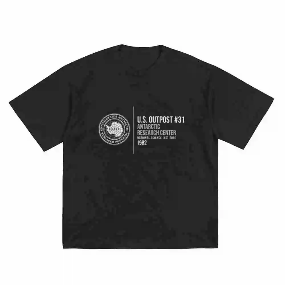 Outpost 31 Antarctic Research Center Short Sleeve Tee 100% Cotton T-Shirt