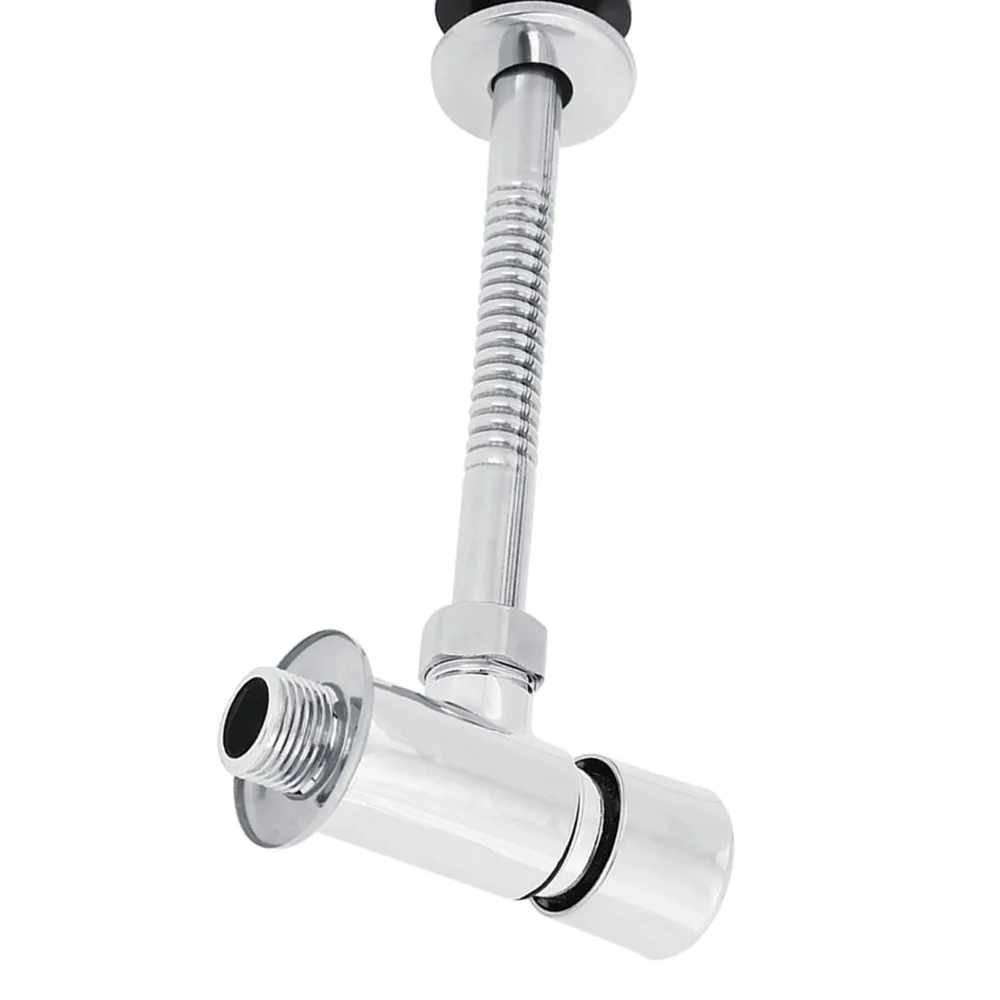 Zinc Alloy Flush Valve Water Leak Proof Time Delay Design Toilet Flush Valve Hand Pressing Flushing Silver Urinal Flush Valve