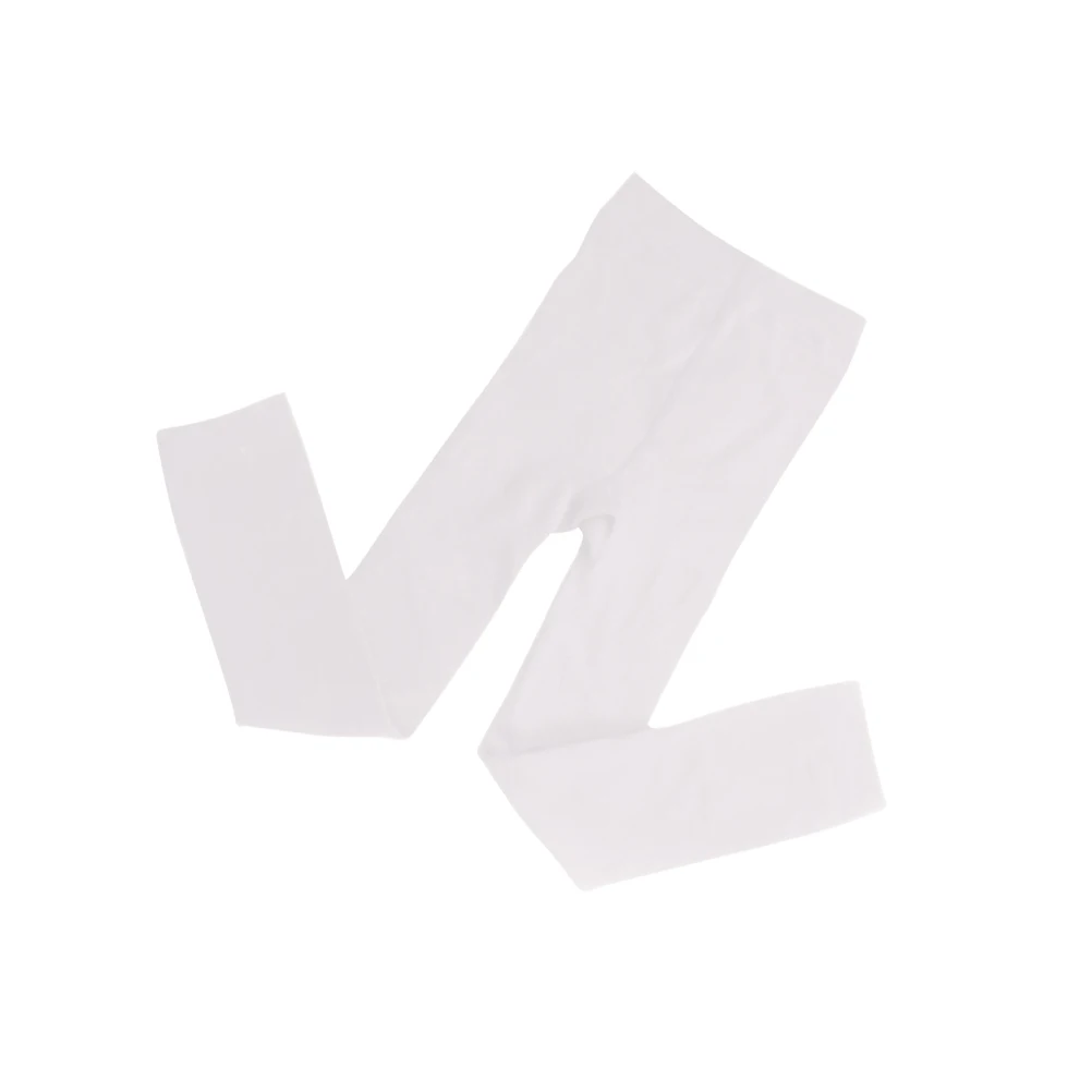 

Girls Winter Warm Lined Tights Trousers Kids Elastic Thick Leggings Ninth Pants for 3-5 Years Old (White)