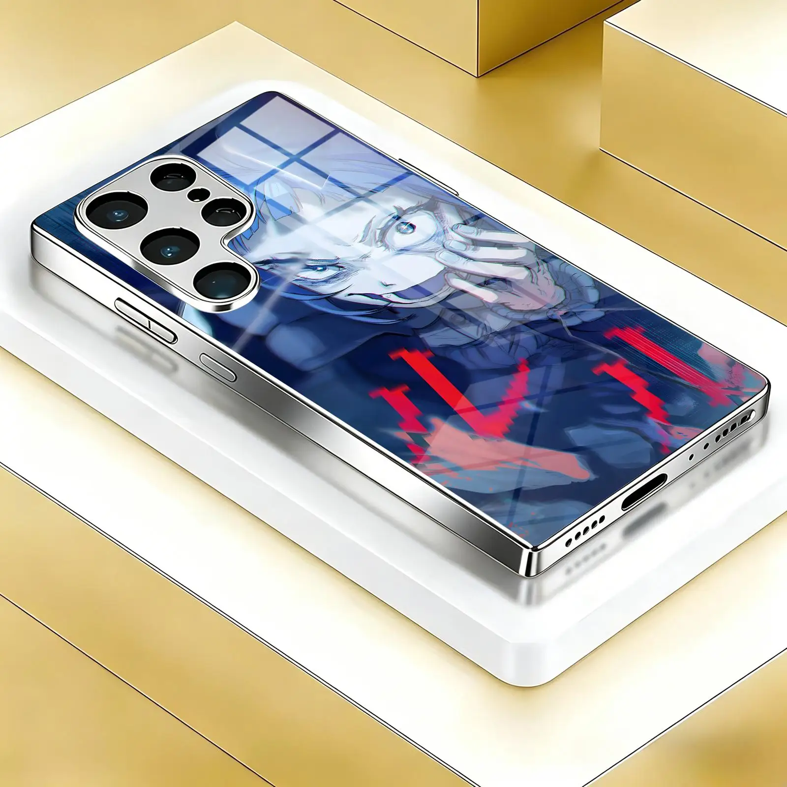 Japanese singer Ado  Phone Case For Samsung S26 S25 S24 S23 S22 S21 Plus Ultra Note20 Electroplated glass Phone Case