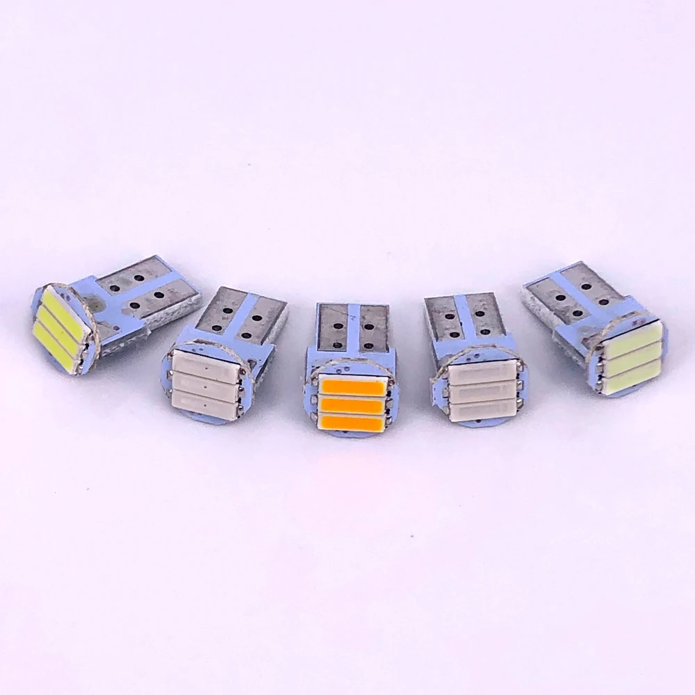 28Pcs T10 Super Bright W5W 194 501 7020 3SMD LED Car Auto Interior Lights Wedge Door Instrument Side Bulb Lamp yellow