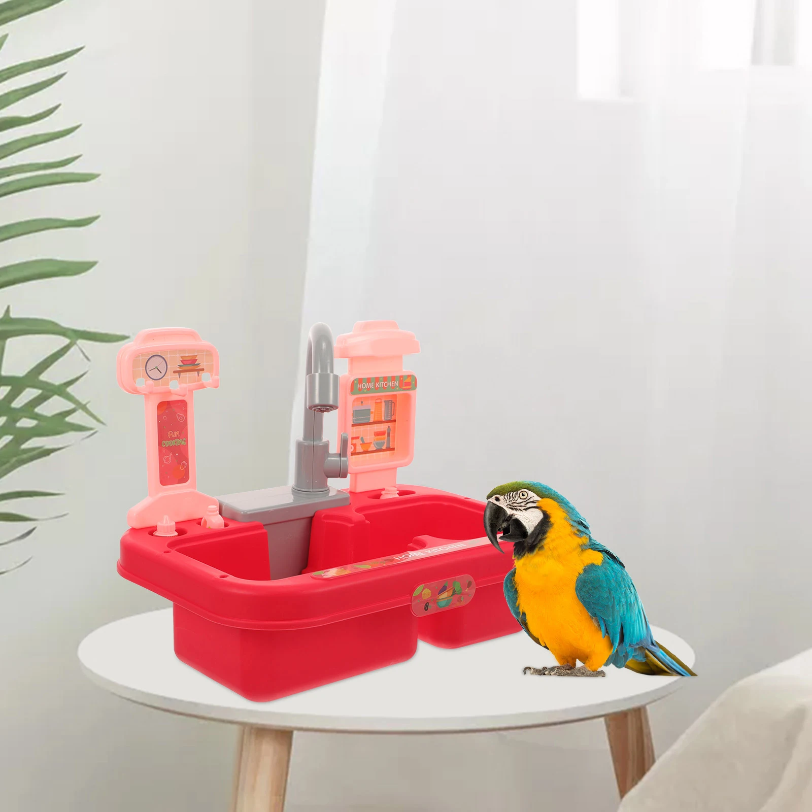 

Parrot Bath Tub Bathtub for Parrots Bird Bathing Pet Birds Cleaning Basin Shower Plastic