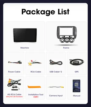 JMCQ 9吋車用收音機,適用於本田飛度/爵士(右舵/左舵)2002-2007款,安卓12多媒體視訊播放器主機,支援CarPlay 8 最佳銷售 本田飛度安卓 - №2