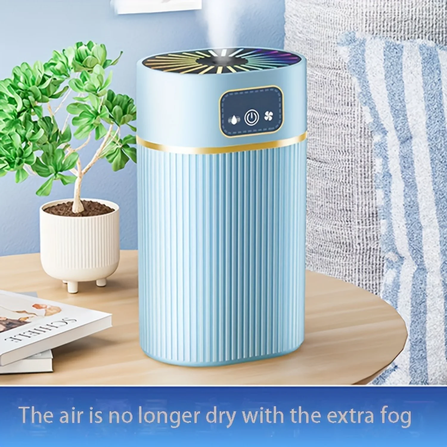 

Cool Mist Mini Air Humidifier - Personal Air Purifier For Room, Kitchen, Office Desk - Cute Aesthetic Decor Essential for Fall &