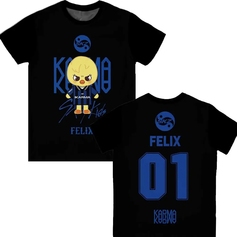 2026 Neuer Stil Koreanische Pop-Mode KPOP KARMA Cartoon-Muster Harajuku Y2K Stil Atmungsaktives Sport-T-Shirt für Männer – Detail 11