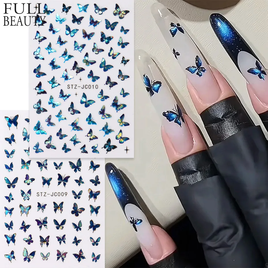 3D Bronzing Glitter Floral Nail Sticker Water Decal Nail Sticker Press on Golden Petals White Daisy Decal Stickers Nail Decorati
