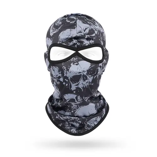 2 Holes Skull Balaclava Outdoor Motorcycle Riding Face Mask Windproof Caps Rider Head Cover Ski Masks MTB Bicycle Headgear - Image 18