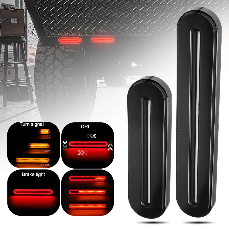 

55/110LED 3 в 1 светодиодный задний стоп-сигнал последовательный плавный указатель поворота DRL ходовые огни стоп-сигнал 12 В 24 В для грузового прицепа