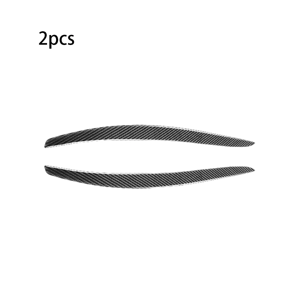 2Pcs Car Stickers Carbon Fiber Trim Headlight Cover Modified Lamp Eyebrows Parts Decals Sticker Replacement for E92E93