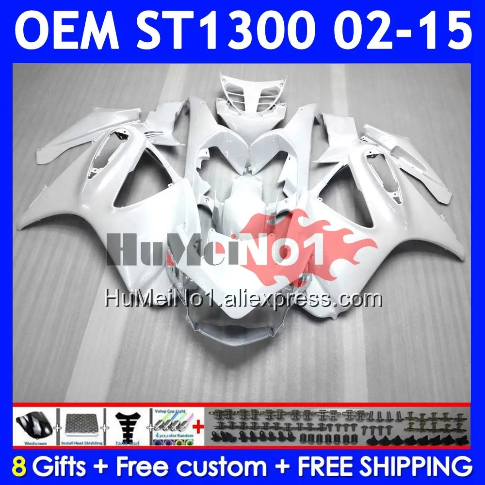 STX1300 For HONDA ST-1300 ST 1300 CC 02 03 04 05 06 07 08 72No.8 ST1300 2009 2010 2011 2012 2013 2014 2015 Gloss White Fairing