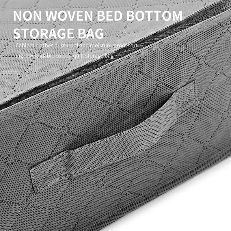 1pc Clothing Storage Bag Foldable Underbed Organizing Large Adjustable Compartment Storage Bag for Blanket Shoes Sweaters Toys