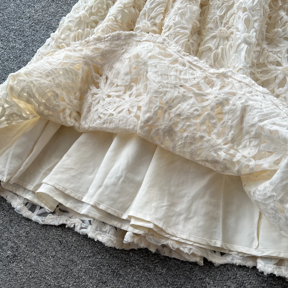 Chic vintage maglia floreale A-line gonna dritta a vita alta coreano streetwear ufficio signora abbigliamento donna