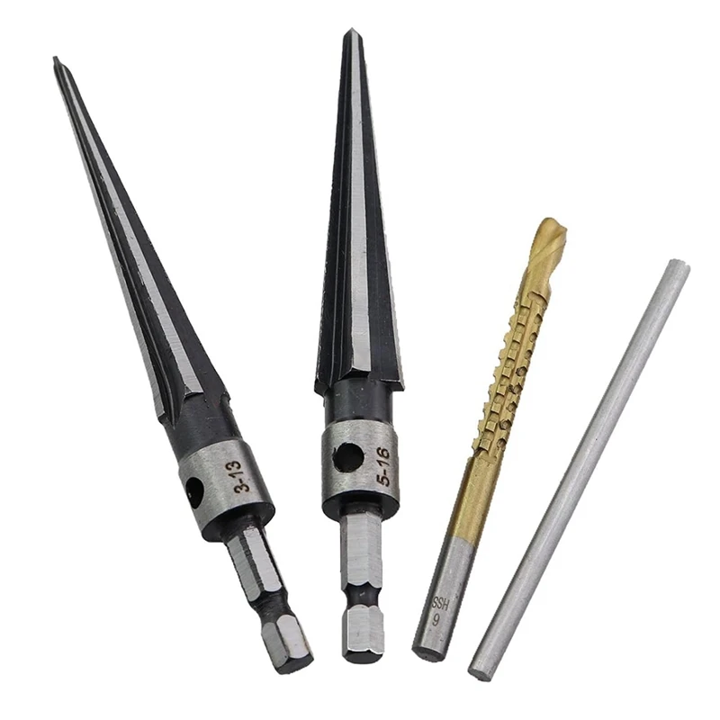 

HLZS-1 Набор конических разверток из углеродистой стали, набор из четырех шестигранных хвостовиков для деревообработки, набор конических разверток