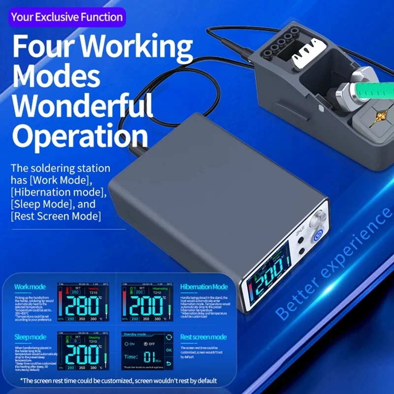 JCID AIXUN T3B محطة لحام ذكية مع T115/T210 مقبض لحام الحديد نصائح لوحة دارات مطبوعة كهربائية مصلحة الارصاد الجوية بغا منصة إصلاح