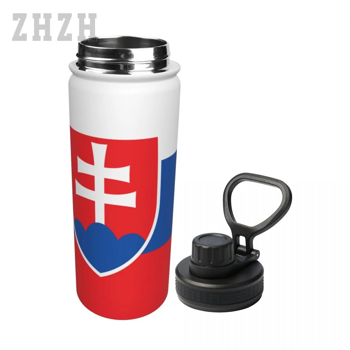 Unisex Sports Water Thermos Bottle Slovakia Flag Slovak 304 Stainless Steel Double-layer Insulation Cold And Hot Travel