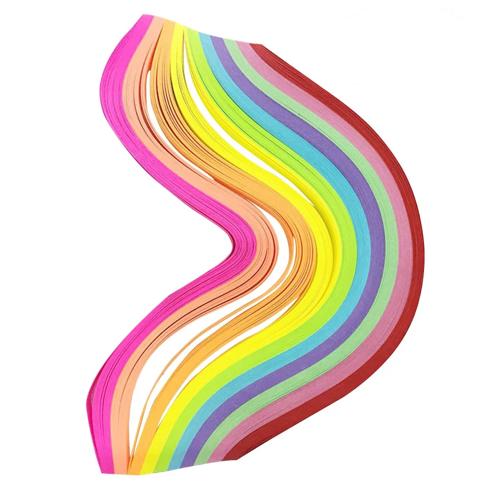 500 قطعة شرائط نجمة اوريغامي محاصر مزدوجة الجوانب ملونة لتقوم بها بنفسك الحرفية لتزيين الأسرة مهرجان شرائط ورق اوريغامي