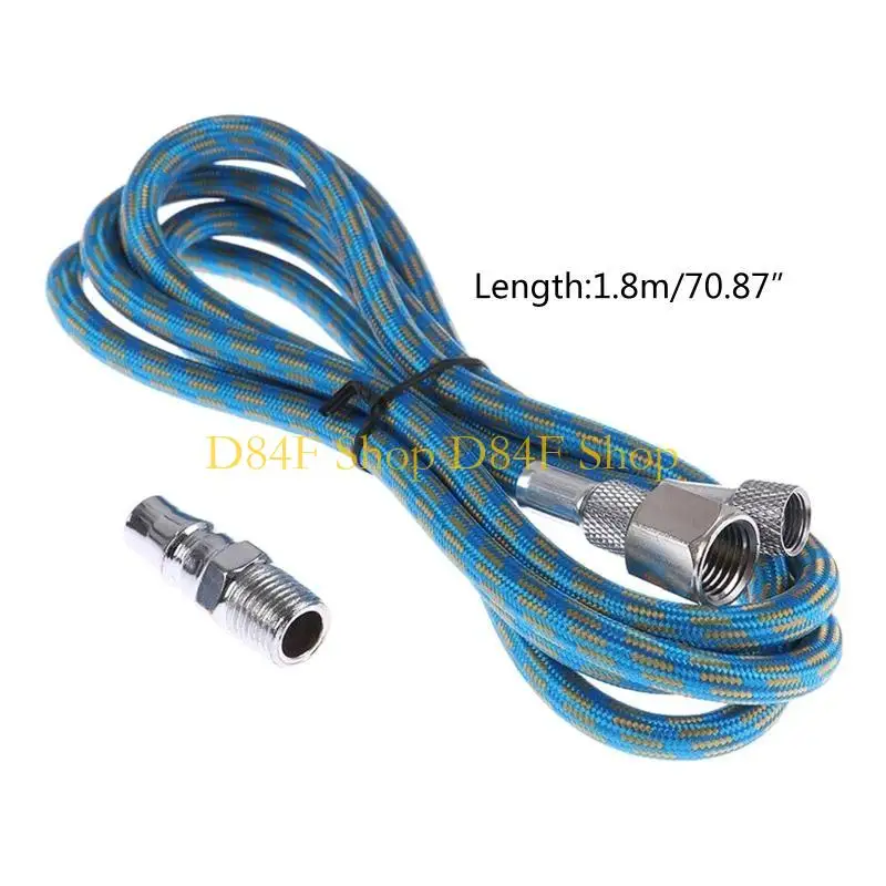 D84F 1.8M Nylon Braided Hose Air Compressor Tool Quick Release Disconnect Coupler Accessories for Most