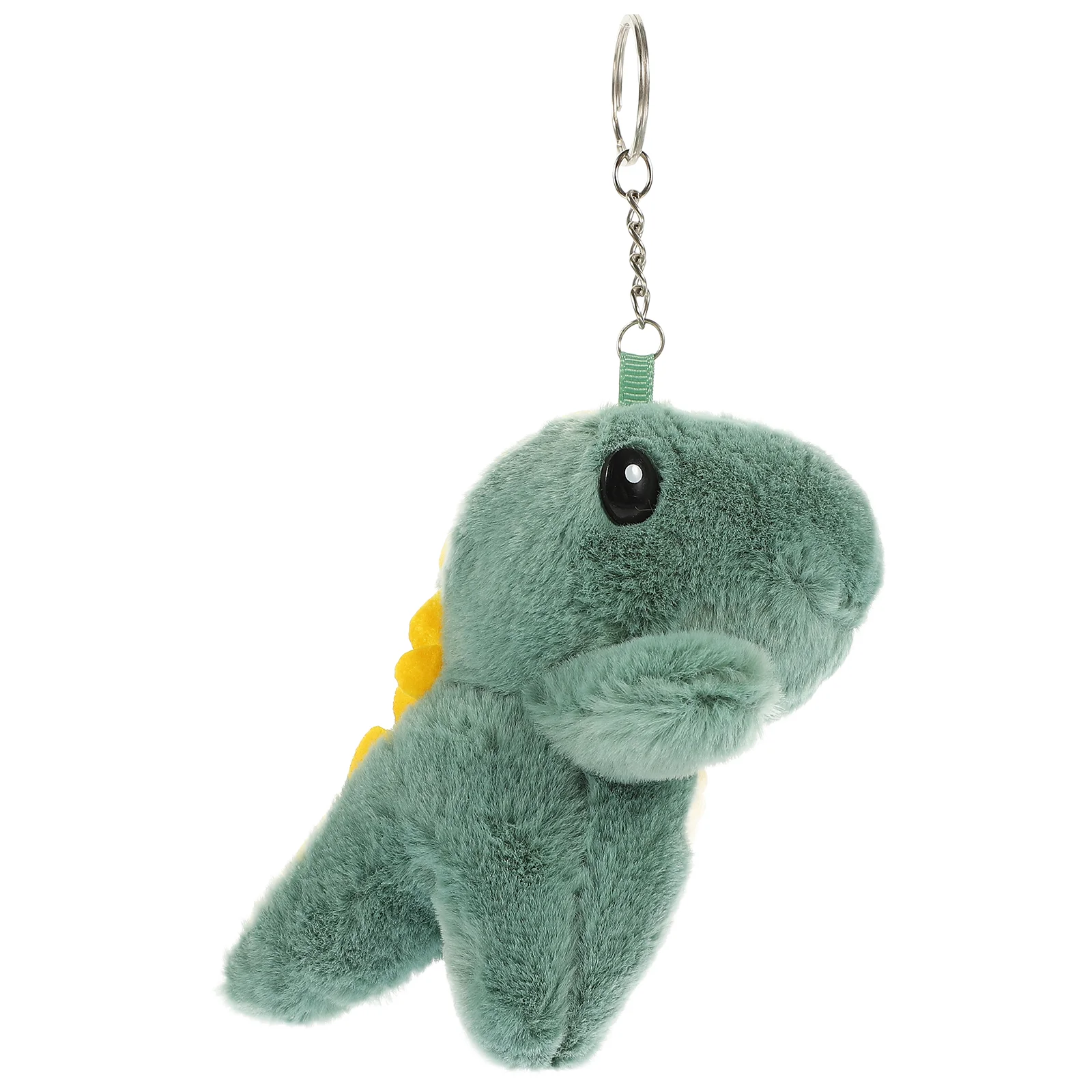 LLavero de peluche de dinosaurio, colgante para mochila, juguete de tamaño compacto, llaveros únicos para decoración de bolsos, forro polar de conejo de Jade