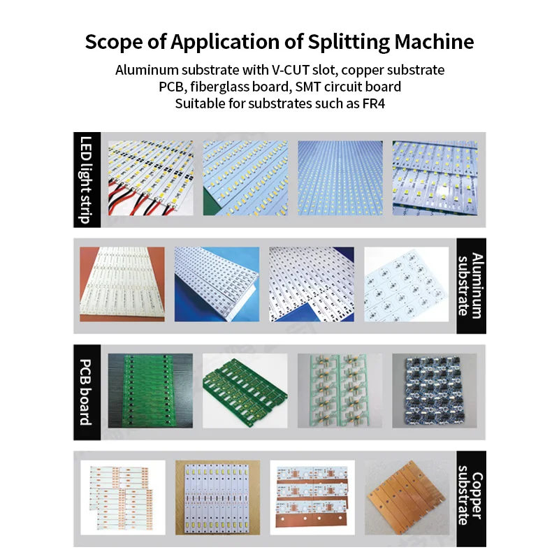 Fully automatic intelligent splitting machine PCD cutting type aluminum based circuit board LED round knife cutting machine
