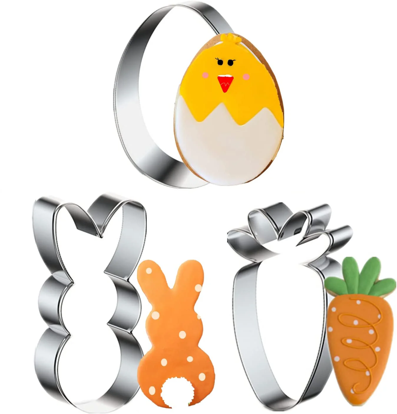 1 PCS Biscuit Mold Cake Mold Biscuit Mould Themed Party Supplies DIY Baking Pastry Tools Carrot Easter Cookie Egg Cutters